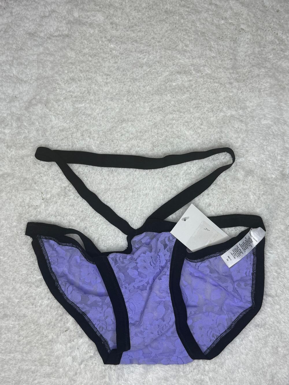 NWT Hanky Panky Lavender Lace Strappy Bikini Panties XS